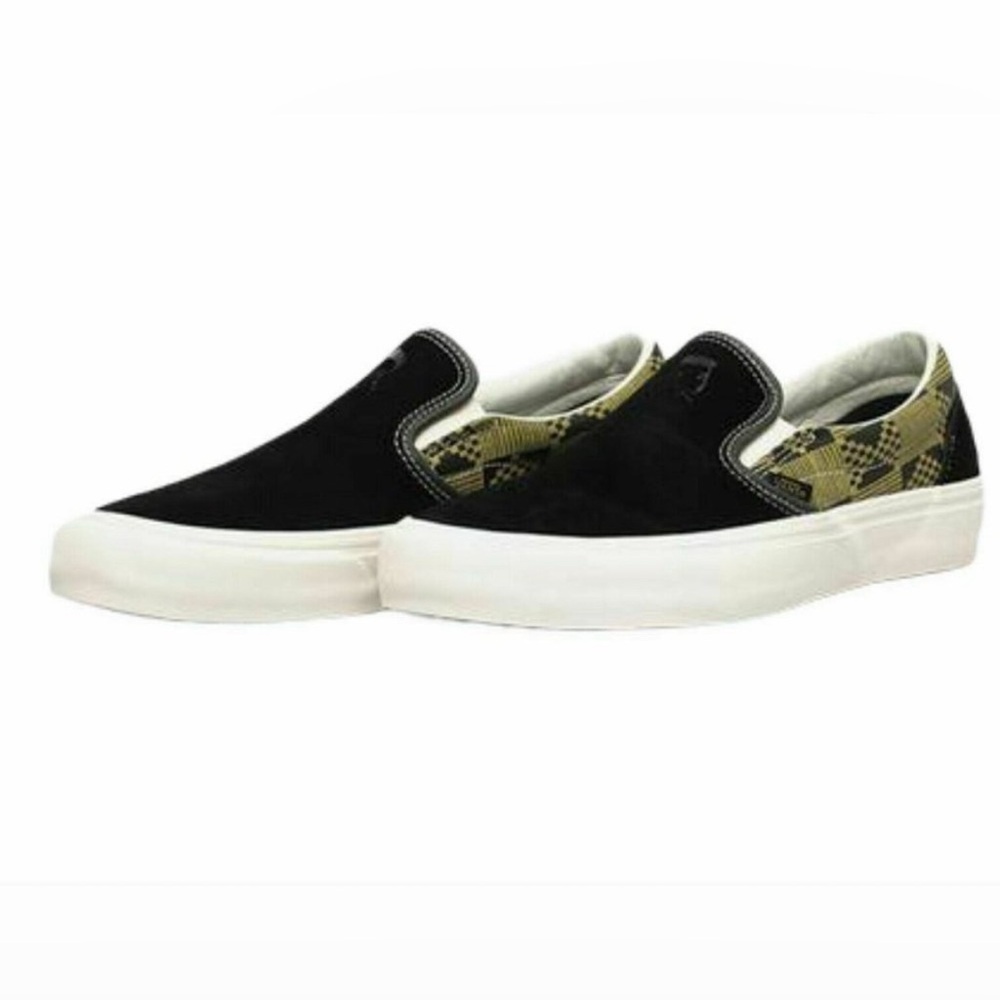 Vans Black Slip-On Sneakers with Waffle Sole